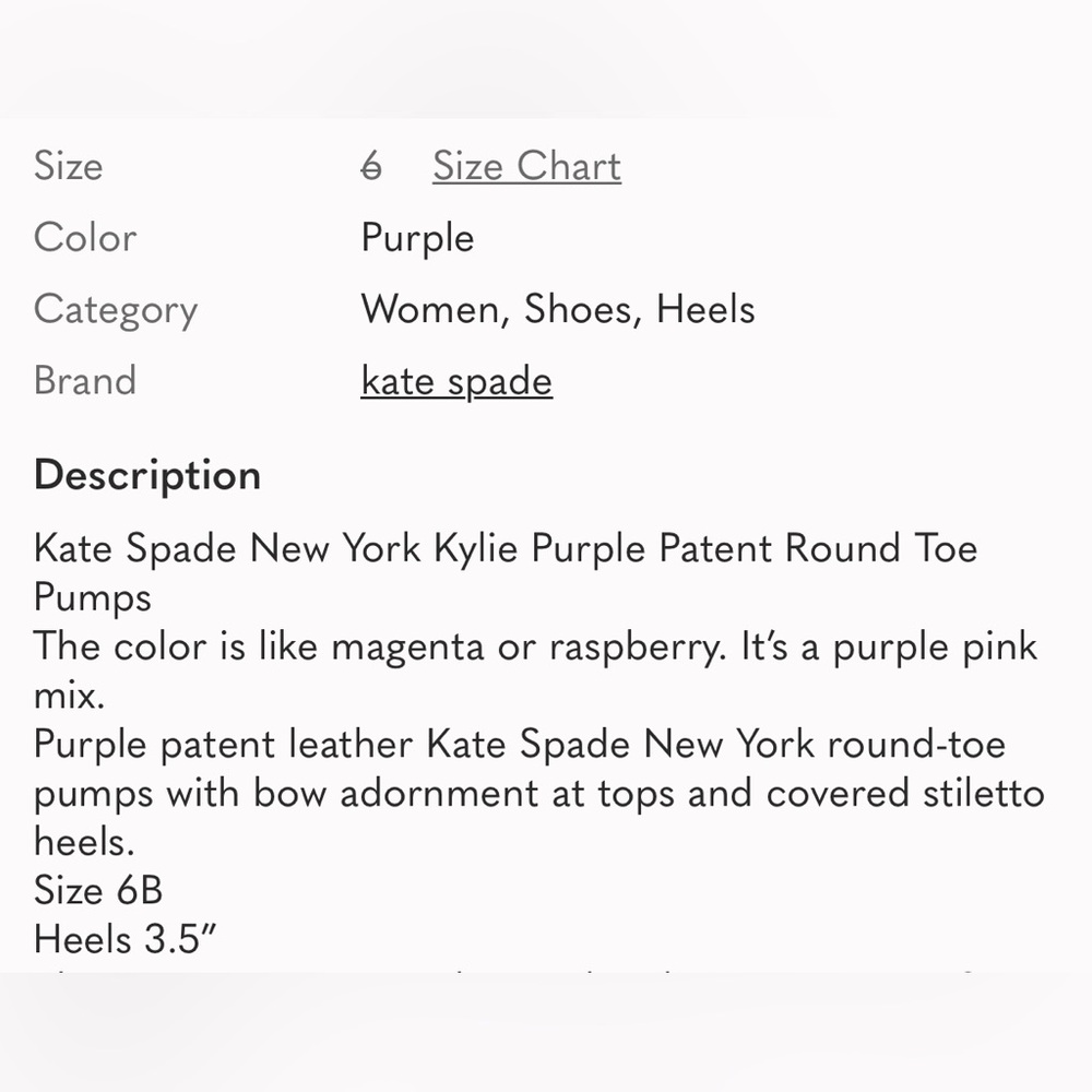 Kate Spade New York Kylie Purple Patent Pumps - Picture 5 of 9